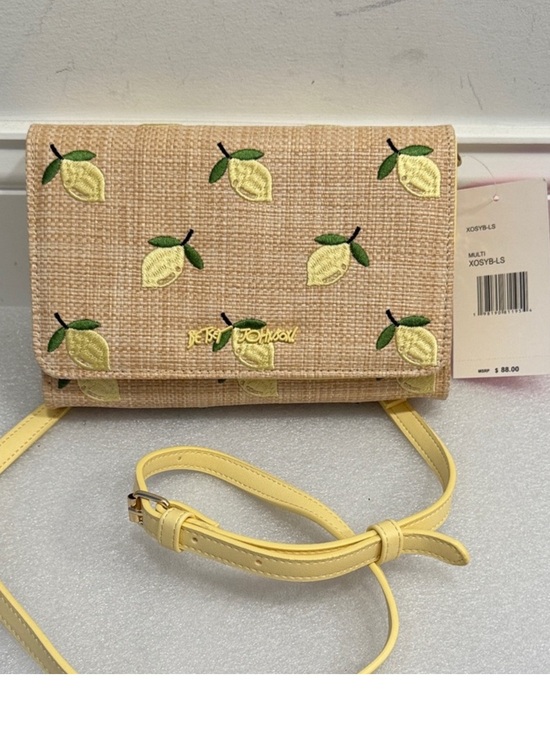 Betsey Johnson Handbags - NWT Betsey Johnson Yellow Lemon Embroidered Crossbody Bag